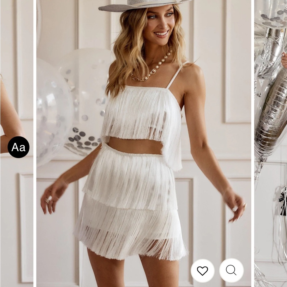 12th Tribe white fringe set